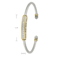 B5239-AF00 - Celebration Petite Pavé - Bar Wire Cuff Bracelet
