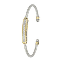 B5239-AF00 - Celebration Petite Pavé - Bar Wire Cuff Bracelet
