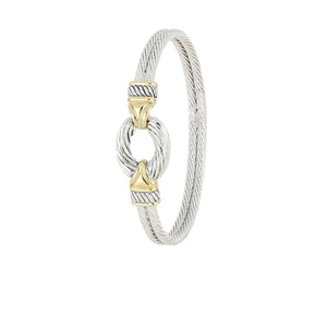 B5477-A001 Cordão Collection - Double Wire Two-Tone Bracelet