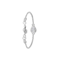 B5704-RF01 Celebration Collection Pear Shaped Pavé Single Strand Bracelet