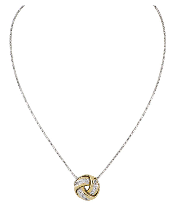 K5278-AF03 Infinity Knot Collection - Pavé Slider Necklace