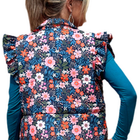 Floral Puffer Vest