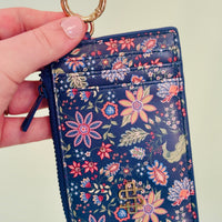 Simply Southern ID Coin Pouch - Navy Floral (SPCFLR)