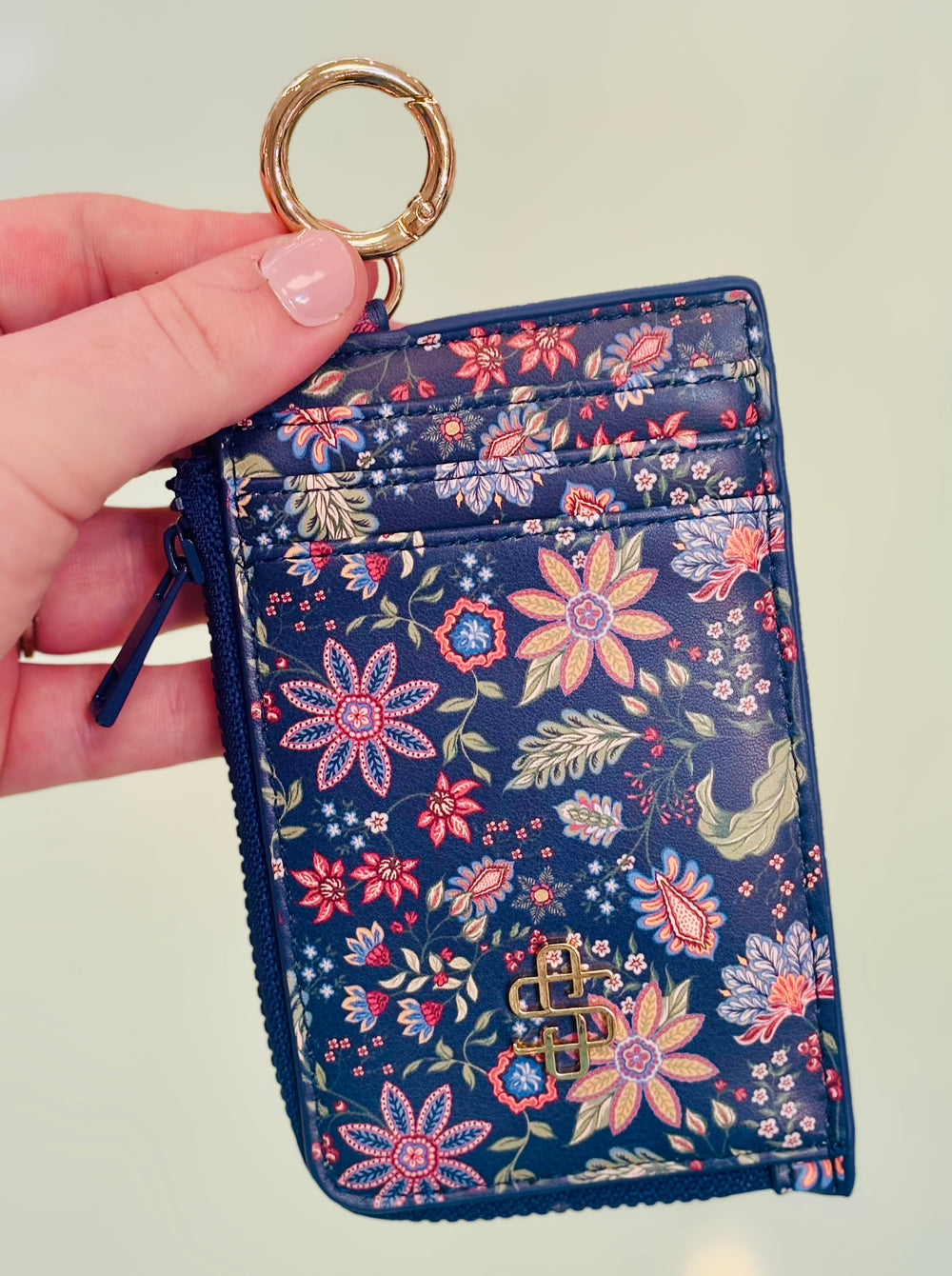 Simply Southern ID Coin Pouch - Navy Floral (SPCFLR)
