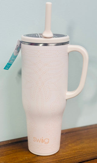 Mega Mug 40oz - Saddle Stitch Cream