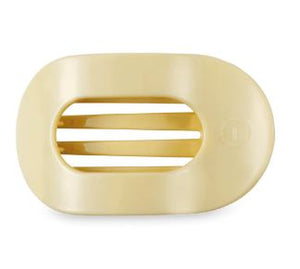 Flat Round Clip - Butter Yellow