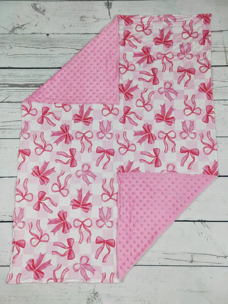Baby girl blanket

Gingham bow baby blanket

Pink nursery blanket

Soft polyester baby blanket

Baby shower gift

Cozy infant blanket

29x43 baby blanket

Warm baby girl bedding

Printed nursery blanket

Machine washable baby blanket