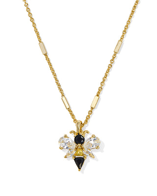 Add sweet sparkle with the Bee Gold Pendant Necklace in Black Yellow Mix—featuring a crystal bumblebee that’s cute, colorful, and full of charm.