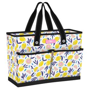 SCOUT Pocket Tote Large structured tote bag with five pockets, zip-top option, and durable design for work, travel, or beach use. SCOUT Pocket Tote Large, pocket tote bag, organized tote bag, teacher tote bag, nurse work tote, beach tote bag, travel carry-on tote, Sweet Southern Charm SCOUT