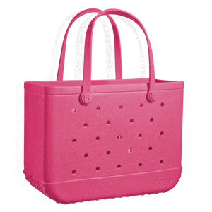 Add a pop of color with the Bogg Bag Watermelon Shimmer! This stylish, durable, & waterproof tote is perfect for beach days, poolside fun, & everyday adventures