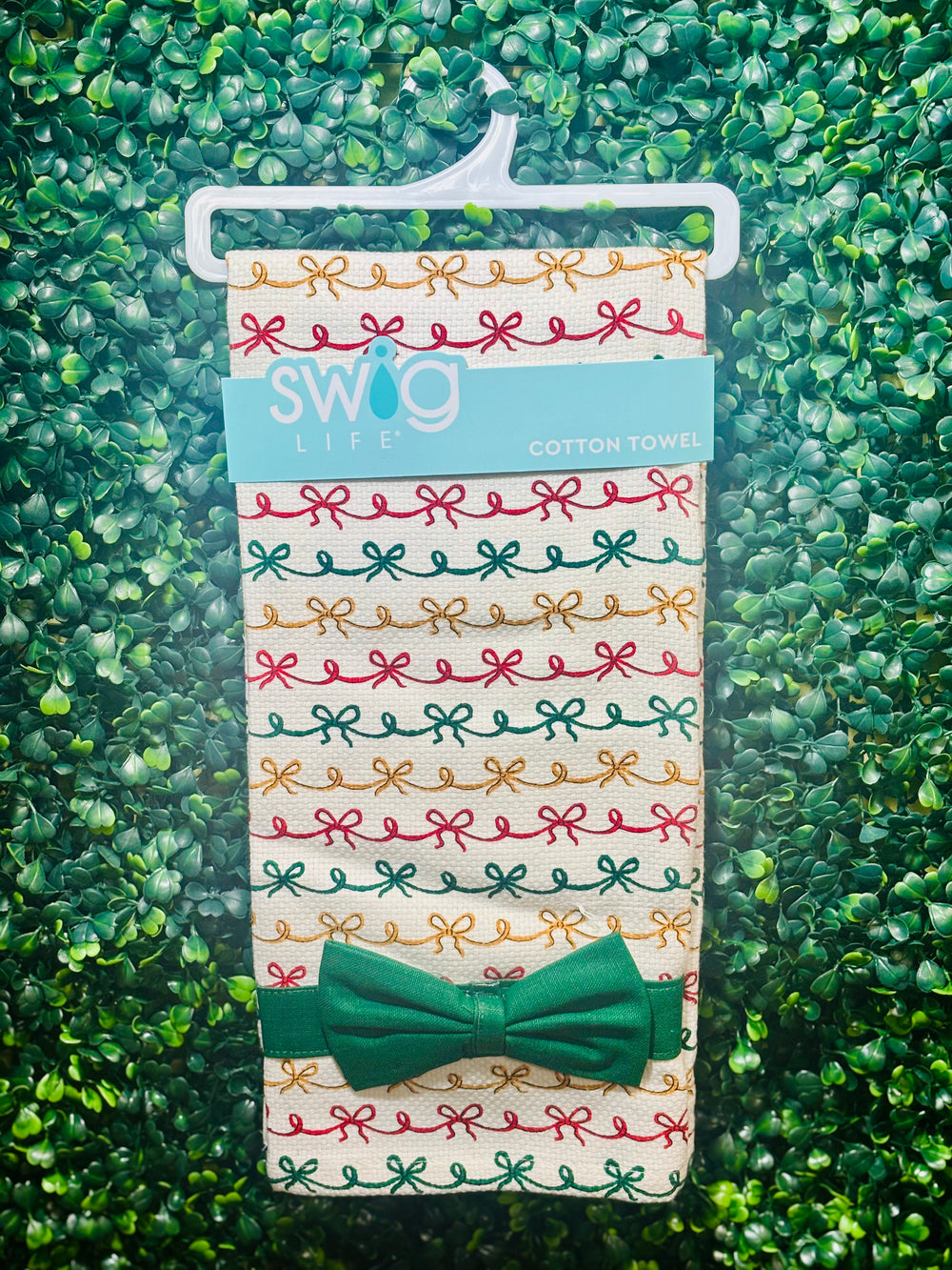 Christmas Bows Tea Towel
