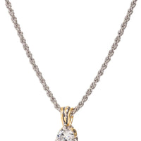 K5017-AF05 - 7MM - Beijos Collection - CZ Prong Set Pendant Necklace