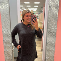 Knit Dress - Charcoal