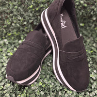 Sheesh - Black Faux Suede