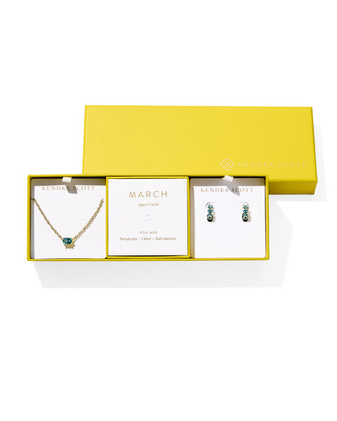Complete with birthstone-inspired colorways and sparkling details, the Cailin Birthstone Gift Set is perfectly personalized for any occasion. This shining duo pairs a timeless pendant necklace with elevated everyday huggie earrings, creating a gift-ready set that’s pre-wrapped and offered at an exclusive price—ideal for any thoughtful gift giver.