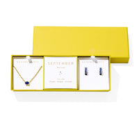 Complete with birthstone-inspired colorways and sparkling details, the Cailin Birthstone Gift Set is perfectly personalized for any occasion. This shining duo pairs a timeless pendant necklace with elevated everyday huggie earrings, creating a gift-ready set that’s pre-wrapped and offered at an exclusive price—ideal for any thoughtful gift giver.