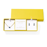 Cailin Gold Birthstone Gift Set in Blue Violet Crystal