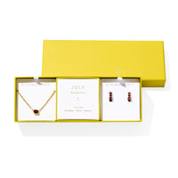 Complete with birthstone-inspired colorways and sparkling details, the Cailin Birthstone Gift Set is perfectly personalized for any occasion. This shining duo pairs a timeless pendant necklace with elevated everyday huggie earrings, creating a gift-ready set that’s pre-wrapped and offered at an exclusive price—ideal for any thoughtful gift giver.
