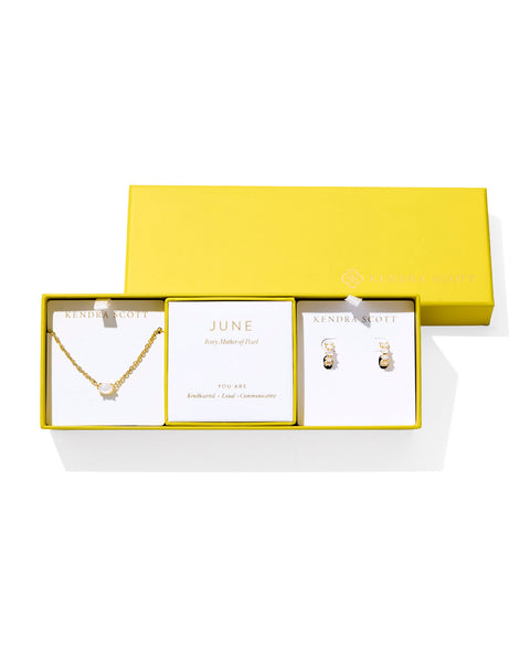 Complete with birthstone-inspired colorways and sparkling details, the Cailin Birthstone Gift Set is perfectly personalized for any occasion. This shining duo pairs a timeless pendant necklace with elevated everyday huggie earrings, creating a gift-ready set that’s pre-wrapped and offered at an exclusive price—ideal for any thoughtful gift giver.