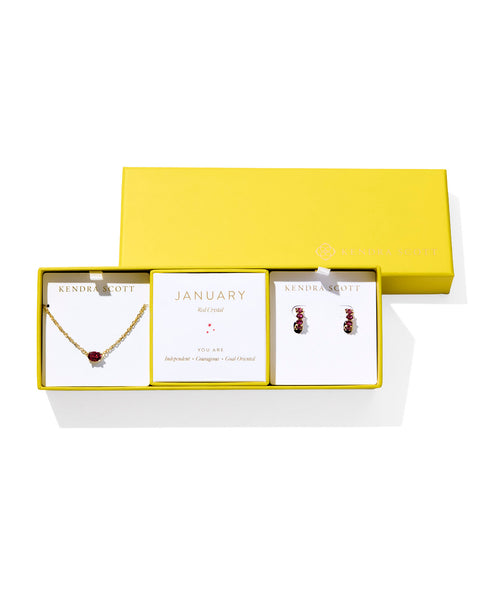 Complete with birthstone-inspired colorways and sparkling details, the Cailin Birthstone Gift Set is perfectly personalized for any occasion. This shining duo pairs a timeless pendant necklace with elevated everyday huggie earrings, creating a gift-ready set that’s pre-wrapped and offered at an exclusive price—ideal for any thoughtful gift giver.