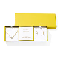 Complete with birthstone-inspired colorways and sparkling details, the Cailin Birthstone Gift Set is perfectly personalized for any occasion. This shining duo pairs a timeless pendant necklace with elevated everyday huggie earrings, creating a gift-ready set that’s pre-wrapped and offered at an exclusive price—ideal for any thoughtful gift giver.