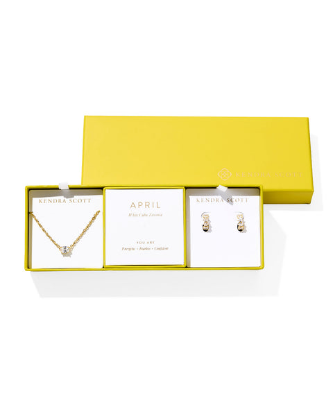 Complete with birthstone-inspired colorways and sparkling details, the Cailin Birthstone Gift Set is perfectly personalized for any occasion. This shining duo pairs a timeless pendant necklace with elevated everyday huggie earrings, creating a gift-ready set that’s pre-wrapped and offered at an exclusive price—ideal for any thoughtful gift giver.