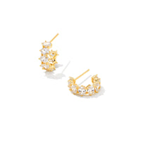 
Shine bright with the Cailin Gold Crystal Huggie Earrings in White Crystal. Perfect for dainty jewelry lovers, they pair beautifully with other glam pieces.