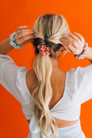 Silk Scrunchie - Calming Coral
