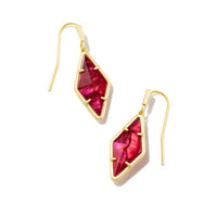 Kinsley Drop Earring Gold in Raspberry Illusion