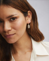 Lee Drop Earrings in Gold Platinum Drusy
