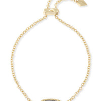 Elaina Gold Adjustable Chain Bracelet in Platinum Drusy