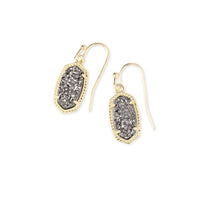 Lee Drop Earrings in Gold Platinum Drusy