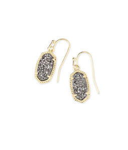 Lee Drop Earrings in Gold Platinum Drusy