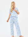 Charlotte PJ Pants Set - Daisy Chain Blue
