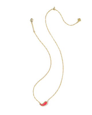 Style | Chili Pepper short pendant with signature hoofprint detailing
Stone | Red Vermillion Magnesite
Length | 16" chain with a 3" extender for an adjustable fit
Pendant | 0.73"L x 0.46"W
Symbolism | Good luck, protection, and prosperity