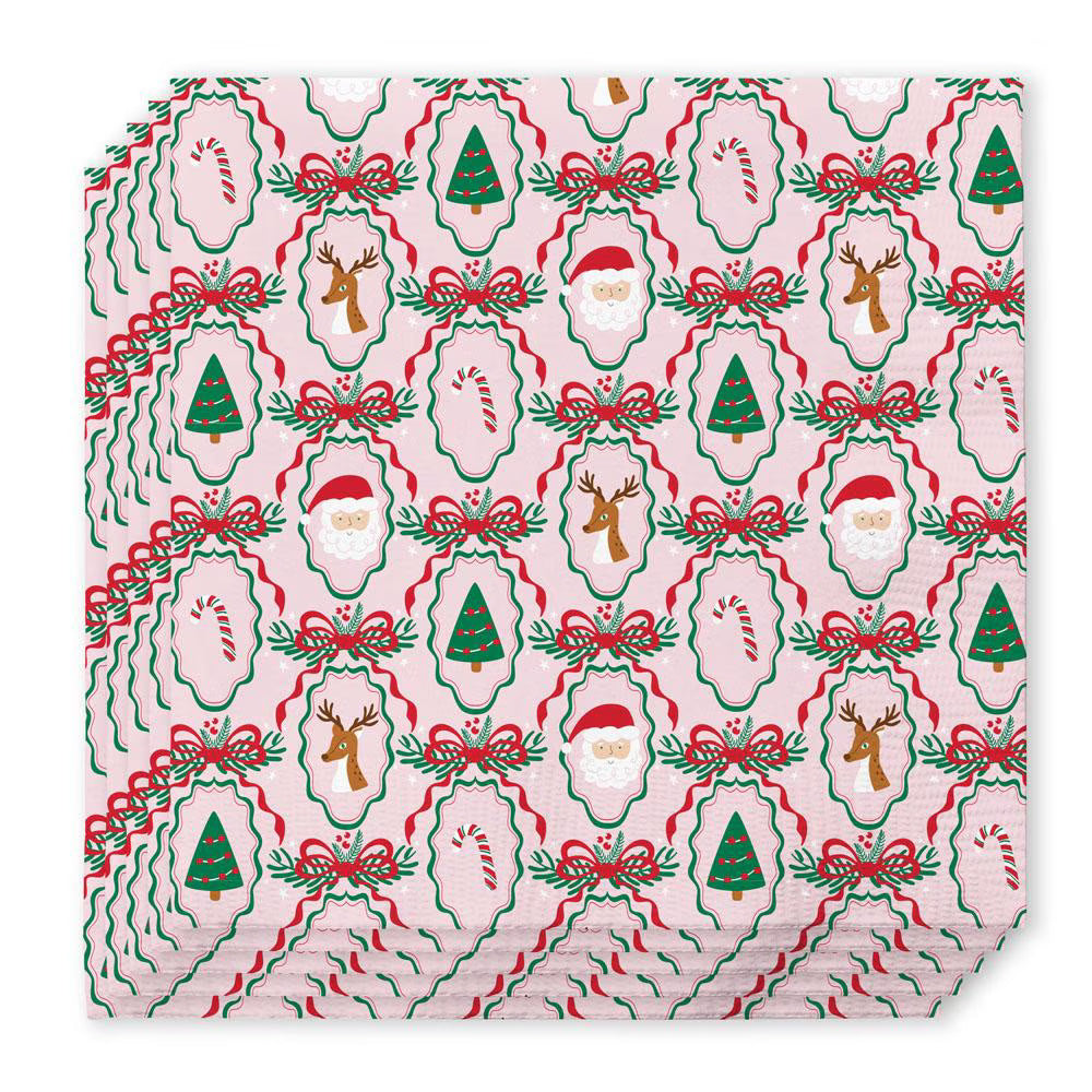 Christmas Cameos Cocktail Napkins