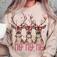 Christmas sweatshirt

Holiday reindeer sweater

Festive crewneck

Unisex Christmas sweatshirt

Gildan polyblend sweatshirt

Christmas lights design

Pink HOHO print

Cozy holiday apparel

Seasonal gift sweatshirt

Sand color Christmas sweater