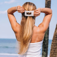 Rectangle Flat Clip - Coconut White
