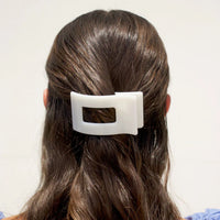 Rectangle Flat Clip - Coconut White