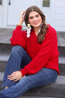 Zander Collared Sweater - Red
