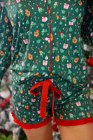 All I Want For Christmas Ruffe Shorts Pajama Set
