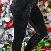 Valerie Velvet Leggings - Black