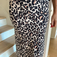 Leopard Printed Midi Skirt