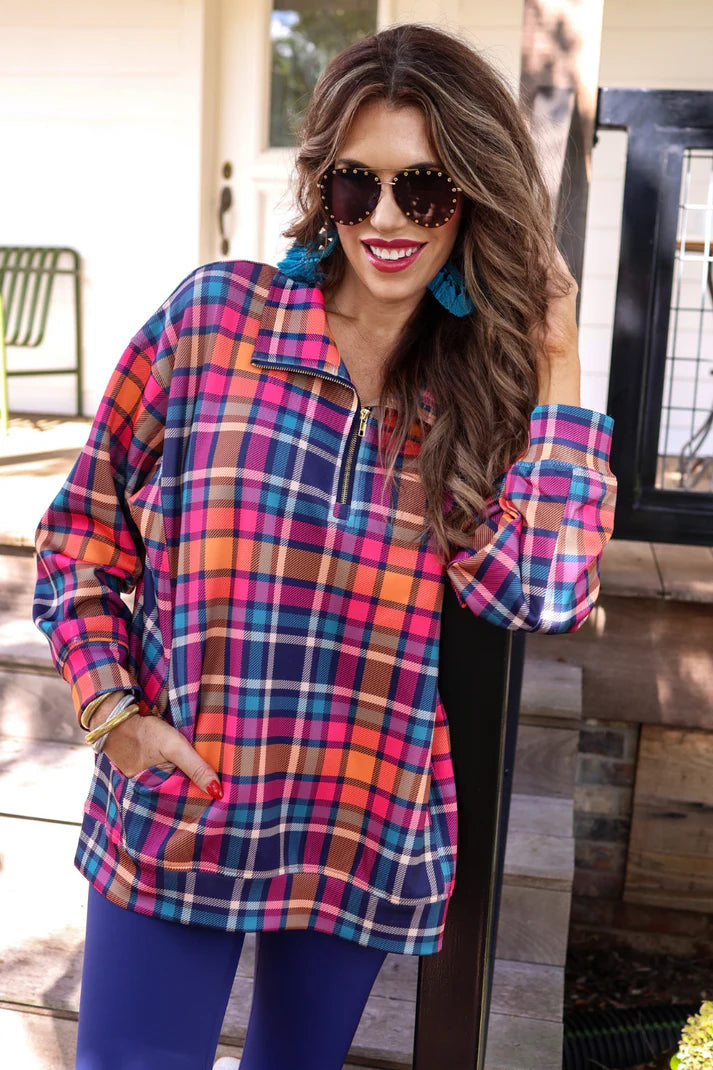 Patterned in Plaid Everyday Pullover