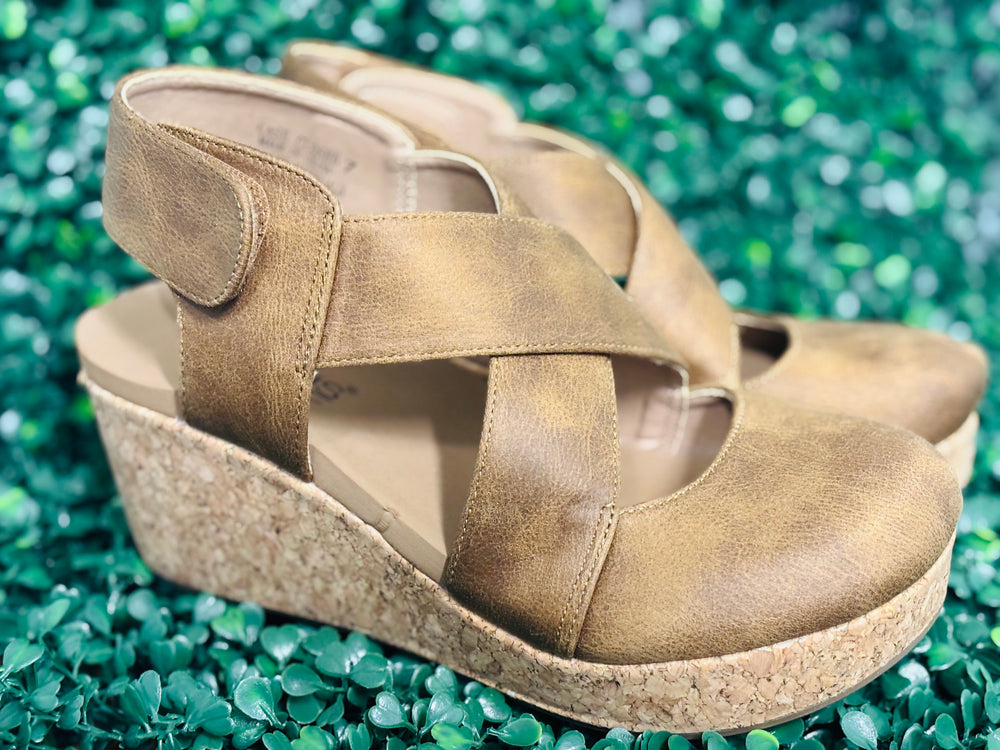 Step Up Your Style with Corky's Case Closed Wedges

Elevate your everyday look with the Corky's Case Closed Shoes. These chic wedges feature a convenient Velcro strap for an adjustable fit and all-day comfort. Crafted in a sophisticated camel faux suede, the crossover strap detail adds a stylish, modern twist that stands out.

✨ Perfect for any occasion—casual to dressy!
👣 Heel Height: 2.5