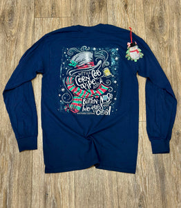 "Stay cozy in the Corn Cobb Pipe Snowman Southern Couture long sleeve tee. Festive, fun, and true to size for holiday cheer."