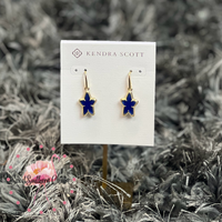 9608863921 Ada Star Small Drop Earring Gold in Cobalt Blue Illusion

