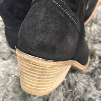 Quittin Time - Black Faux Suede