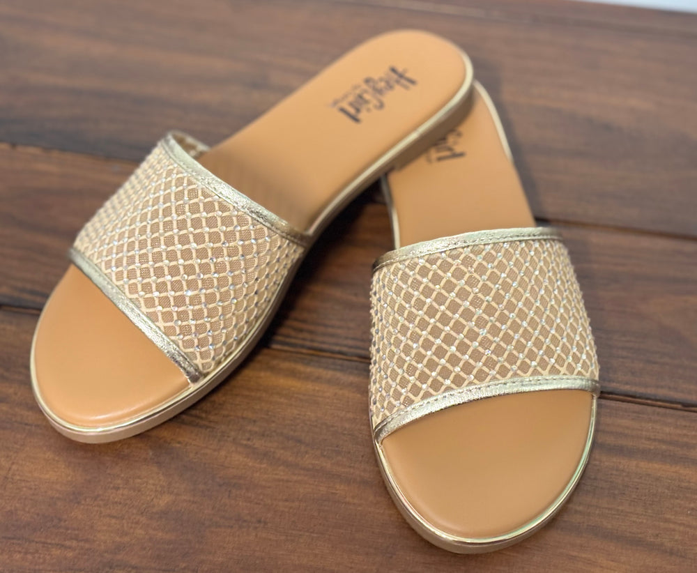 Just Meshin With Ya Sandal - Gold