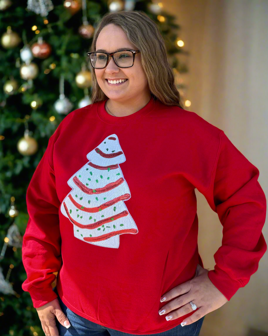 Christmas Tree Snack Cake Sweatshirt